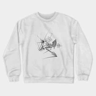 142 Unique Black White Abstract Crewneck Sweatshirt